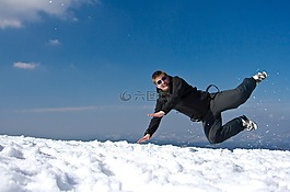 山,自然,雪