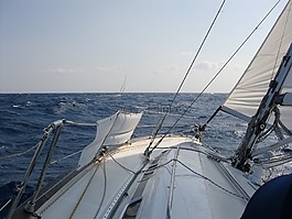 帆船,海,風