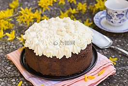 蛋糕,巧克力,奶油