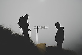 自然,草,人