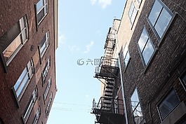 楼梯,城市,房子