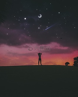 夜,日出,日落