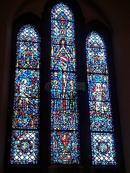 染色玻璃,教堂,染色玻璃窗口