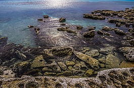 巖質(zhì)海岸,石頭,海