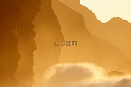 山,小山,懸崖