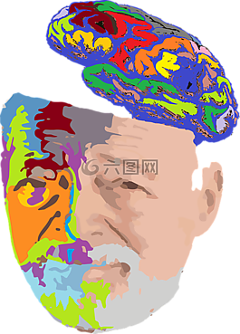 那位老人,肖像,腦