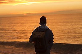sunnset,太阳,男孩