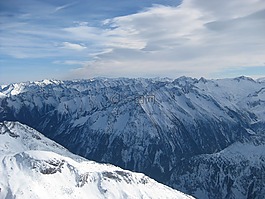 阿爾卑斯山,雪,滑雪