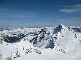阿爾卑斯山,雪,滑雪