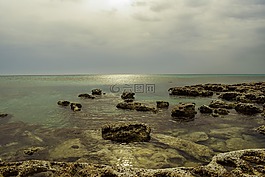 巖質(zhì)海岸,石頭,海