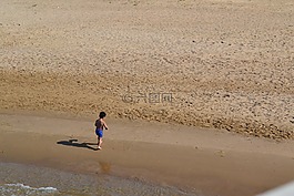 兒童,海灘,海