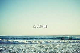 海洋,沖浪,波