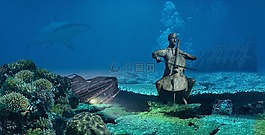 幻想,水下,汽車
