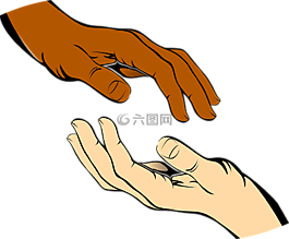 手,给,采取