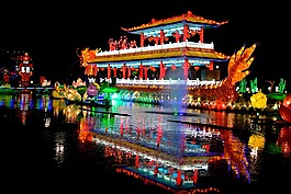 光,城堡,夜