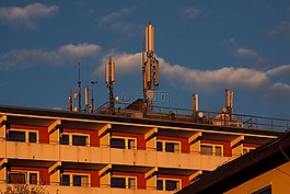 正面,桅桿,電信
