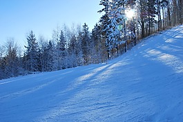 冬季,雪,山