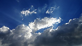 天空,藍(lán)色,云