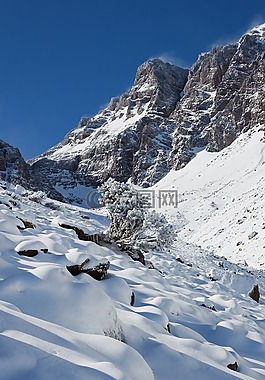 摩洛哥,山,雪