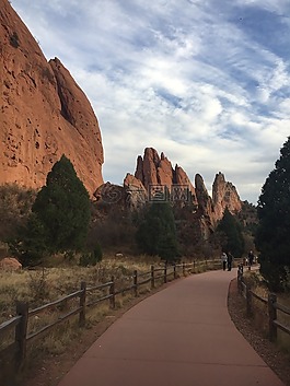 红色岩石,景观,自然
