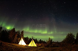 露營(yíng),夜,星星