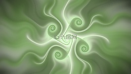分形,綠色,白