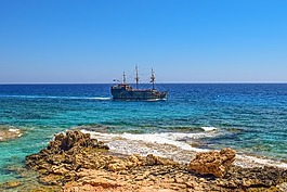 巖質(zhì)海岸,海,地平線