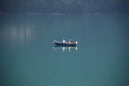 湖,小船,捕魚