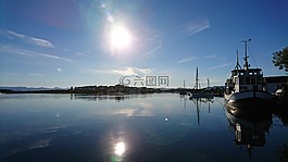 海上,夏天,海