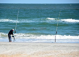 沖浪漁民,沖浪,釣魚