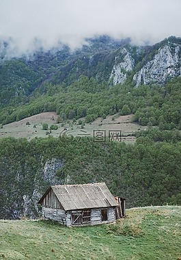 山,高原,云