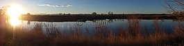 全景,太陽,日落
