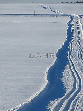 雪,徑,越野滑雪