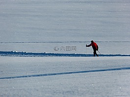 雪,径,越野滑雪