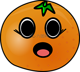 橙色,臉,漫畫