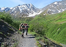 阿拉斯加州,徒步旅行,背包