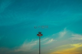 天空,藍(lán)色的天空,景觀
