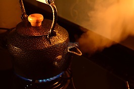 茶壺,咖啡,煙
