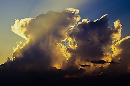 天空,云,日落
