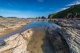大海,洛基山组成。,天空