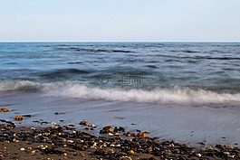 海,海灘,長時間曝光