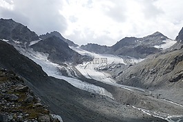 山,冰川,高山