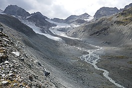 山,冰川,光