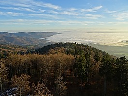 山,云,天空
