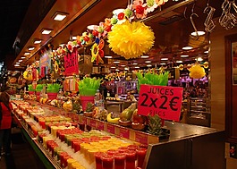 香格里拉的boqueria食品市場(chǎng),巴塞羅那,西班牙