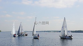 帆船,帆,海