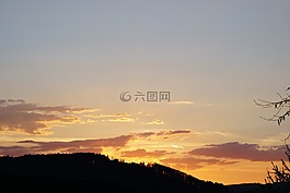 abendstimmung,傍晚的天空,日落