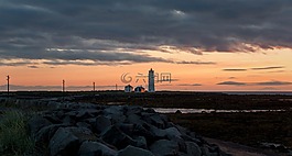 燈塔,abendstimmung,冰島