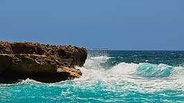 巖質(zhì)海岸,海,波