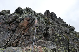 山,爬,登山者